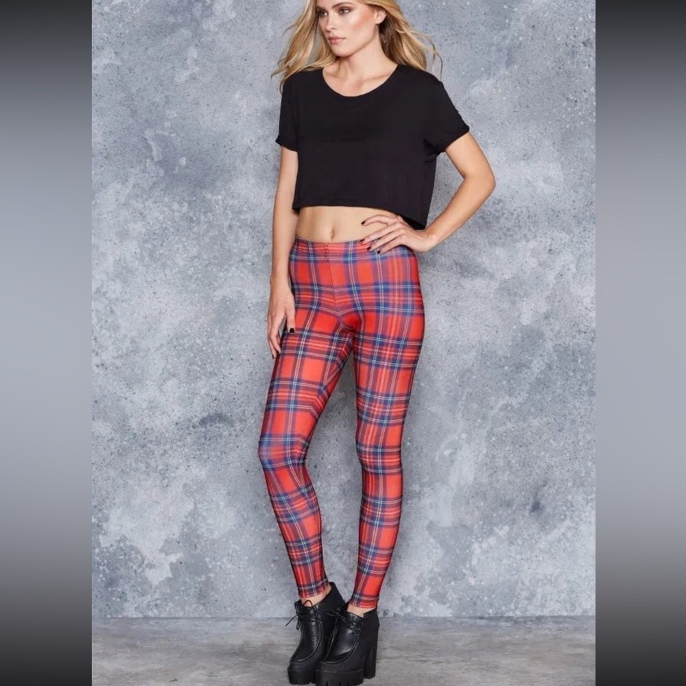 Black Milk Tartan Red Toasties SMALL New w/o tags